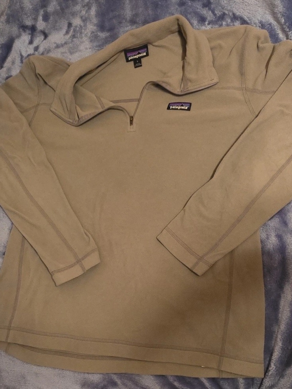 Patagonia Men's Zip-Neck Fleece Pullover - Tan